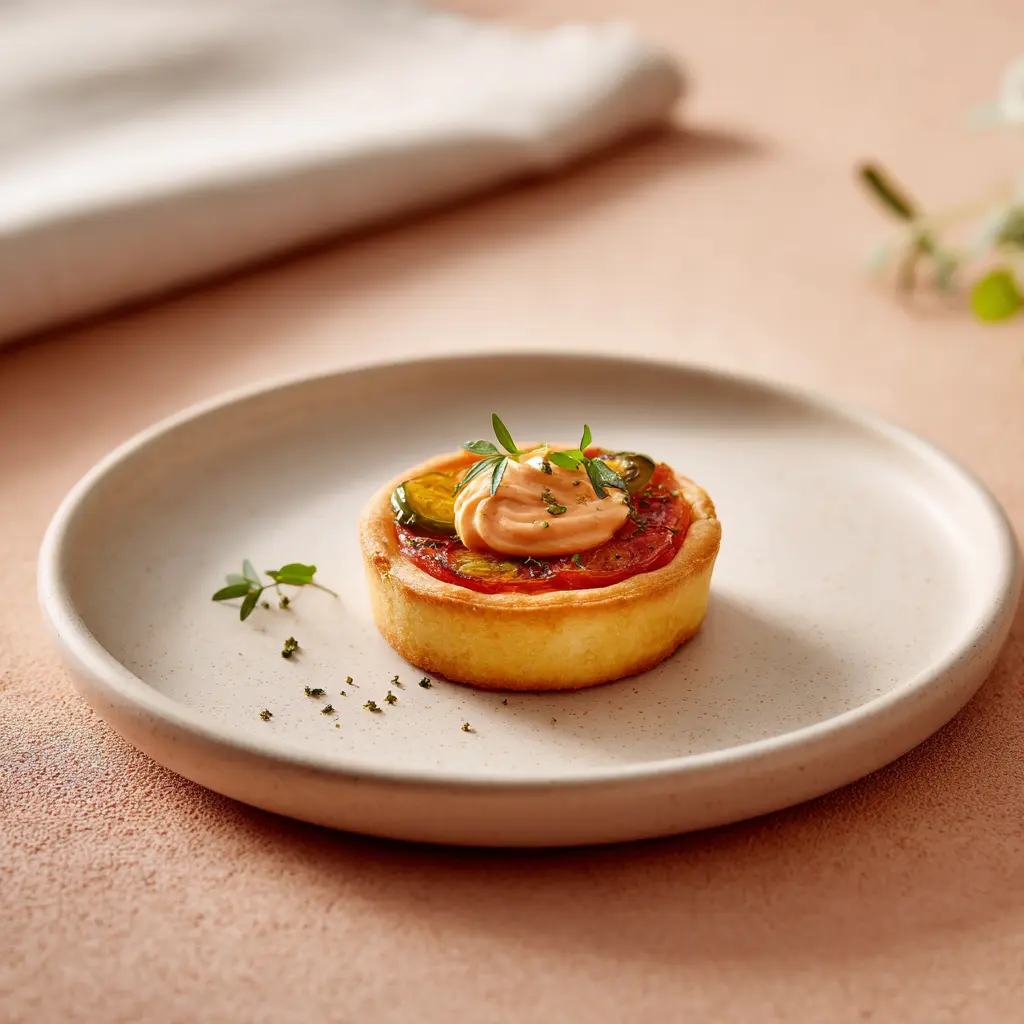 [4207] Flan de légumes à la provençale, crème légère à la tomate