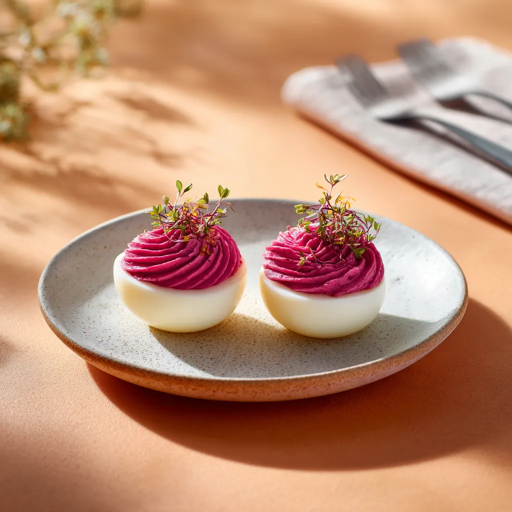 [3263] Oeuf mimosa à la betterave
