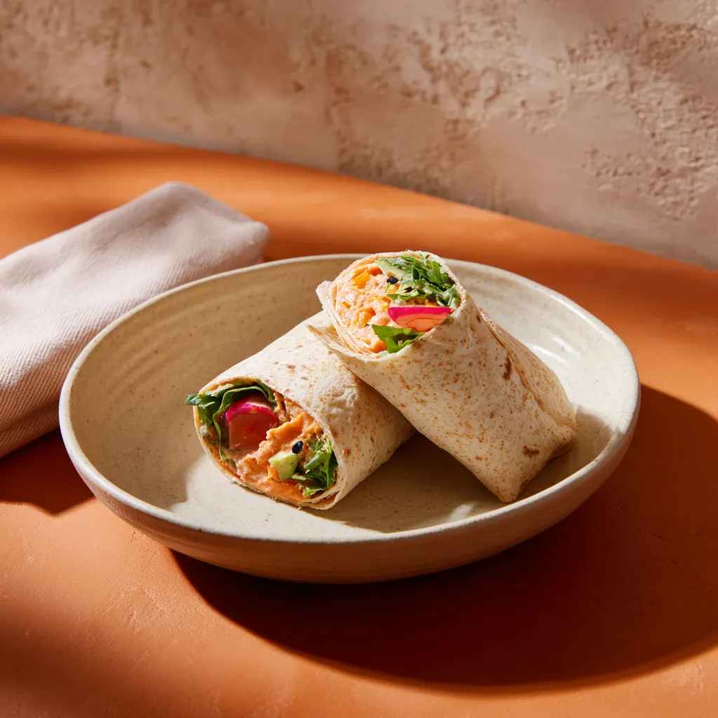 [4854] Wrap thon crudités ( carotte, radis noir, tomate, salade )